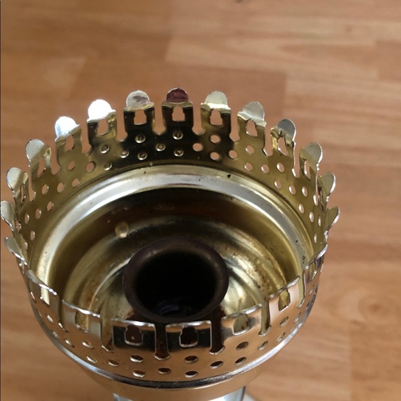 Elegant Gold VTG Glass candle Hurricane Lamp - Picture 11 of 11